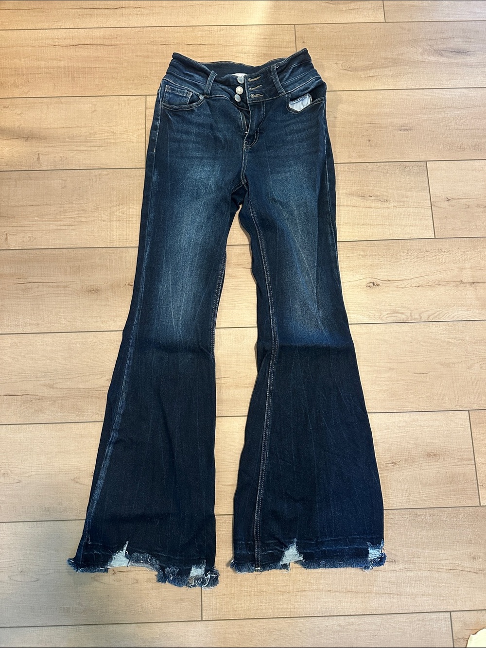 Women's Dark Blue Flared Jeans